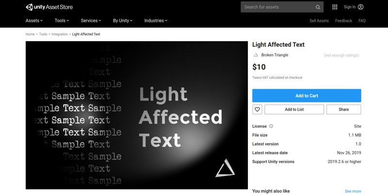 Light Affected Text
